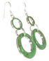 Southwest Sterling Silver Gaspeite Hook Earrings ZW61593
